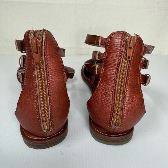 AMERICAN EAGLE Women's Gladiator Sandal Brown Size 9 Summer Strappy Flats Boho - Picture 8 of 9